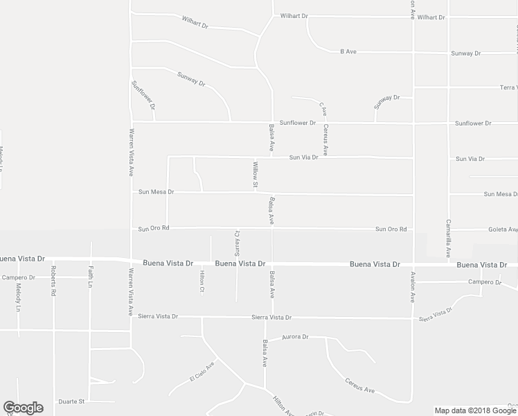 map of restaurants, bars, coffee shops, grocery stores, and more near 58069 Sun Mesa Drive in Yucca Valley