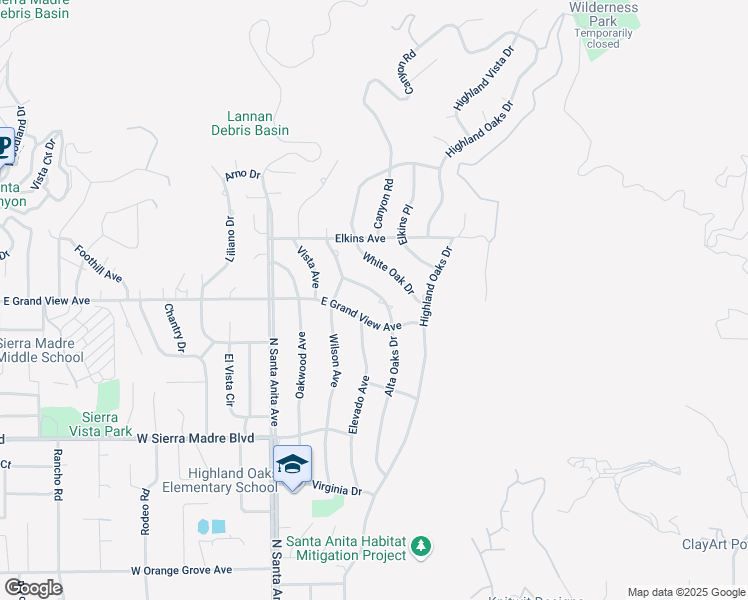 map of restaurants, bars, coffee shops, grocery stores, and more near 1931 Alta Oaks Drive in Arcadia