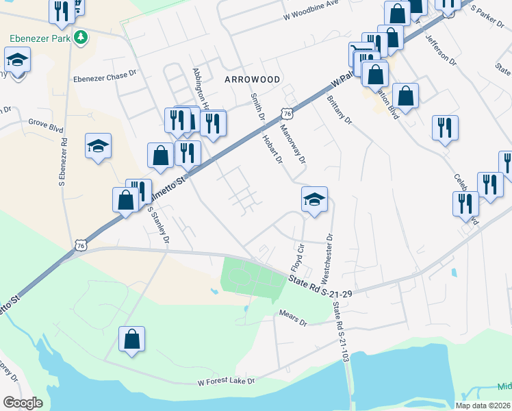 map of restaurants, bars, coffee shops, grocery stores, and more near 1238 Strada Amore in Florence