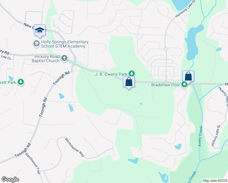 map of restaurants, bars, coffee shops, grocery stores, and more near 2626 Hickory Road in Canton