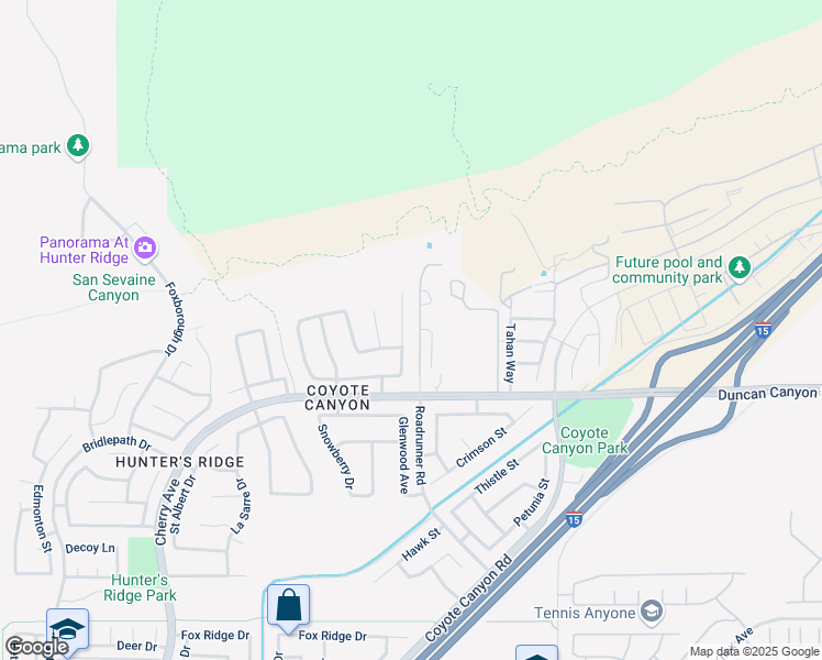 map of restaurants, bars, coffee shops, grocery stores, and more near 4783 Ravenwood Court in Fontana