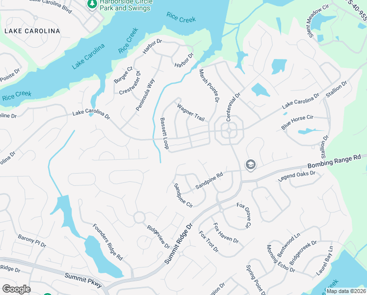 map of restaurants, bars, coffee shops, grocery stores, and more near 257 Bassett Loop in Columbia