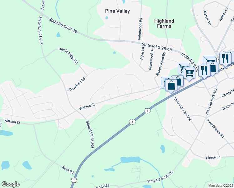 map of restaurants, bars, coffee shops, grocery stores, and more near 2434 State Road S-28-120 in Elgin