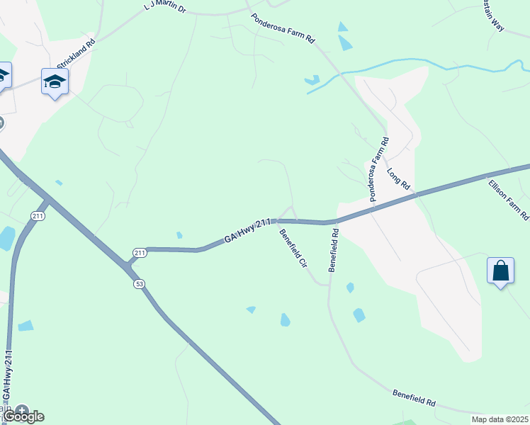map of restaurants, bars, coffee shops, grocery stores, and more near 4308 Tanners Mill Road in Braselton