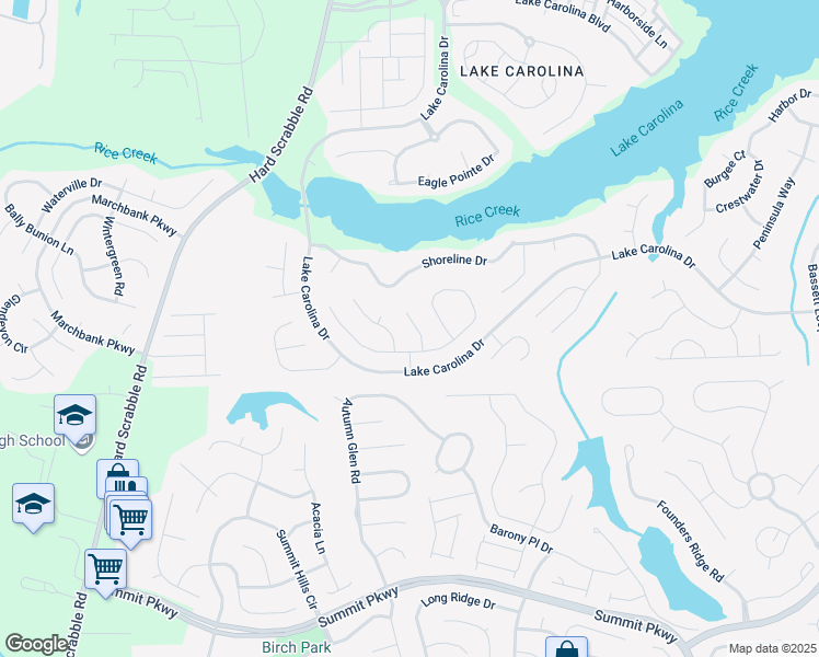 map of restaurants, bars, coffee shops, grocery stores, and more near 413 Lake Vista Court in Columbia