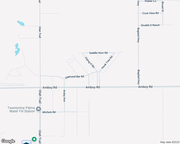 map of restaurants, bars, coffee shops, grocery stores, and more near 74912 Diamond Bar Road in Twentynine Palms