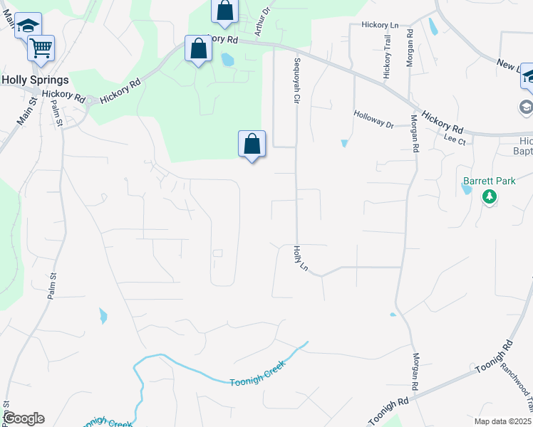 map of restaurants, bars, coffee shops, grocery stores, and more near 1430 Indian Trail in Canton