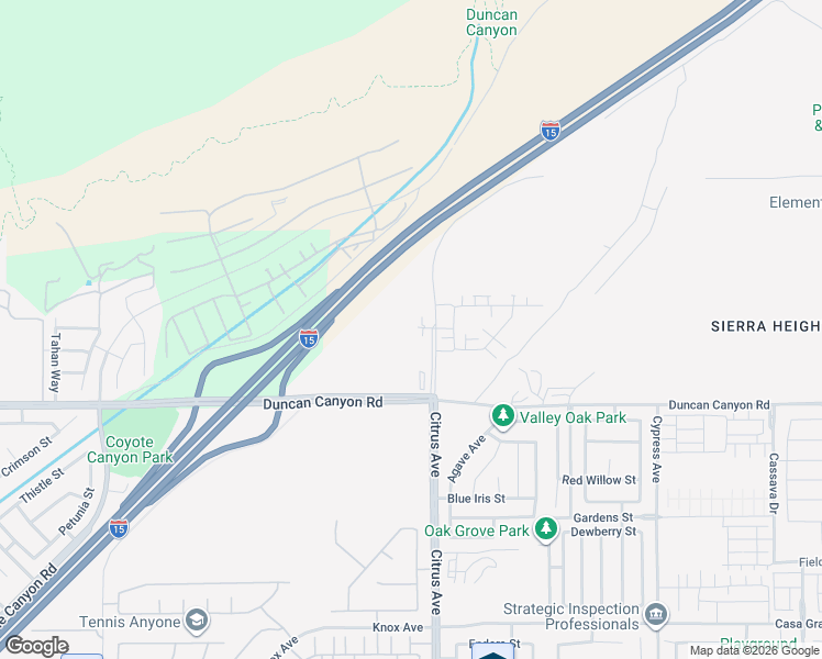 map of restaurants, bars, coffee shops, grocery stores, and more near 4700-4898 Citrus Avenue in Fontana