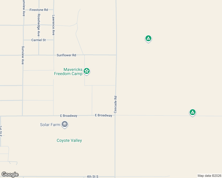 map of restaurants, bars, coffee shops, grocery stores, and more near 65650 Sun Mesa Road in Joshua Tree