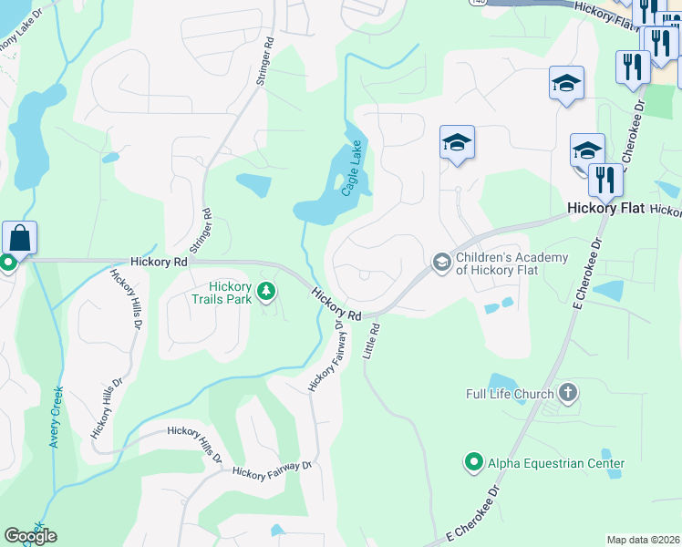 map of restaurants, bars, coffee shops, grocery stores, and more near 160 Fieldbrook Xing in Holly Springs