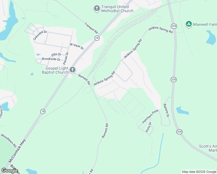 map of restaurants, bars, coffee shops, grocery stores, and more near 105 Corrie Court in Greenwood