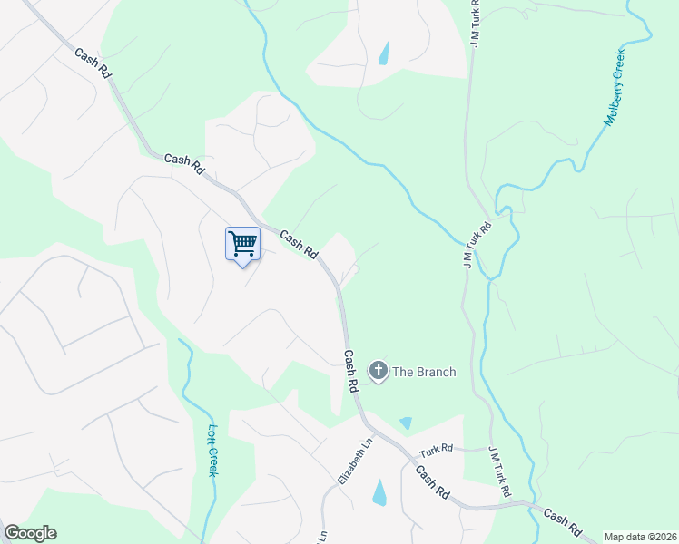 map of restaurants, bars, coffee shops, grocery stores, and more near 4932 Cash Road in Flowery Branch