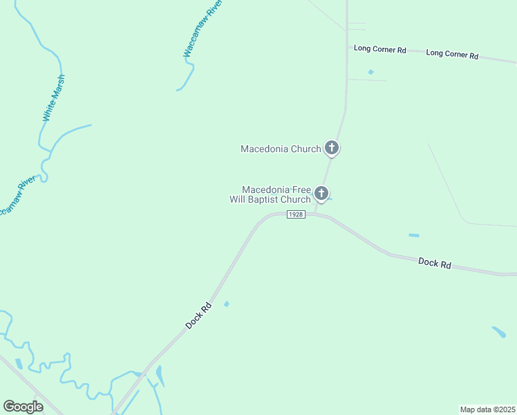 map of restaurants, bars, coffee shops, grocery stores, and more near 2583 Dock Road in Whiteville