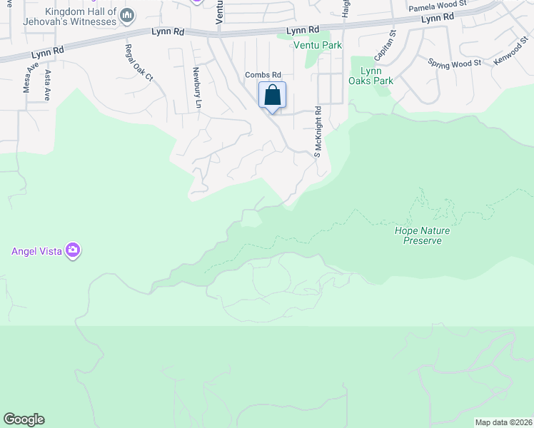 map of restaurants, bars, coffee shops, grocery stores, and more near 650 South Ventu Park Road in Thousand Oaks