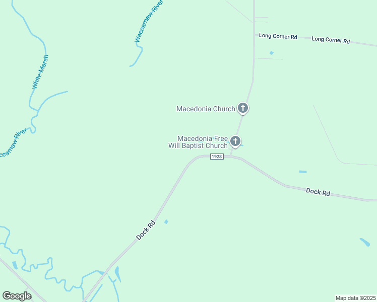 map of restaurants, bars, coffee shops, grocery stores, and more near 2583 Dock Road in Whiteville