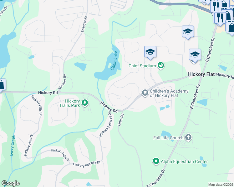 map of restaurants, bars, coffee shops, grocery stores, and more near 186 Fieldbrook Xing in Canton