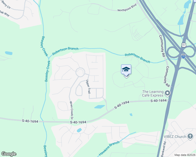 map of restaurants, bars, coffee shops, grocery stores, and more near 157 Bay Wren Road in Blythewood