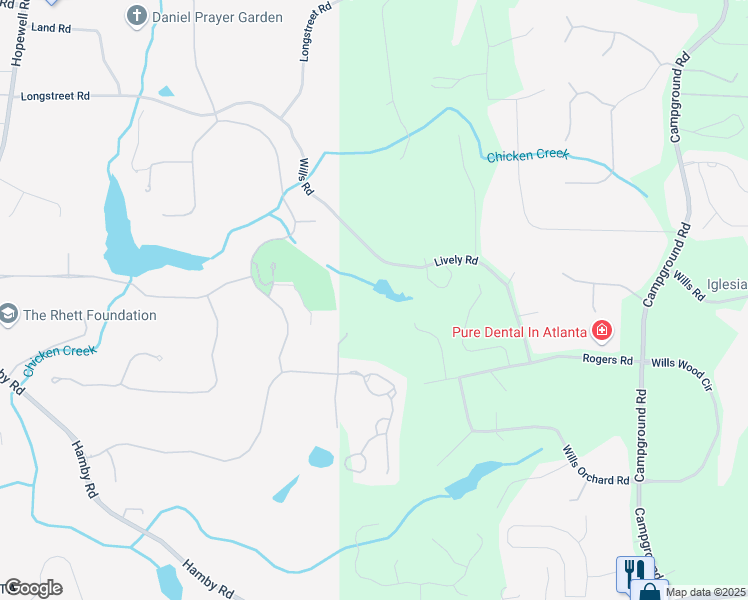 map of restaurants, bars, coffee shops, grocery stores, and more near 6301 Lively Road in Cumming