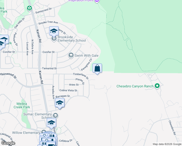 map of restaurants, bars, coffee shops, grocery stores, and more near 28637 Acacia Glen Street in Agoura Hills