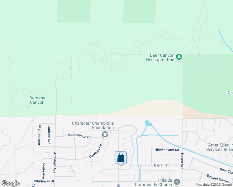map of restaurants, bars, coffee shops, grocery stores, and more near Liberty Street in Rancho Cucamonga