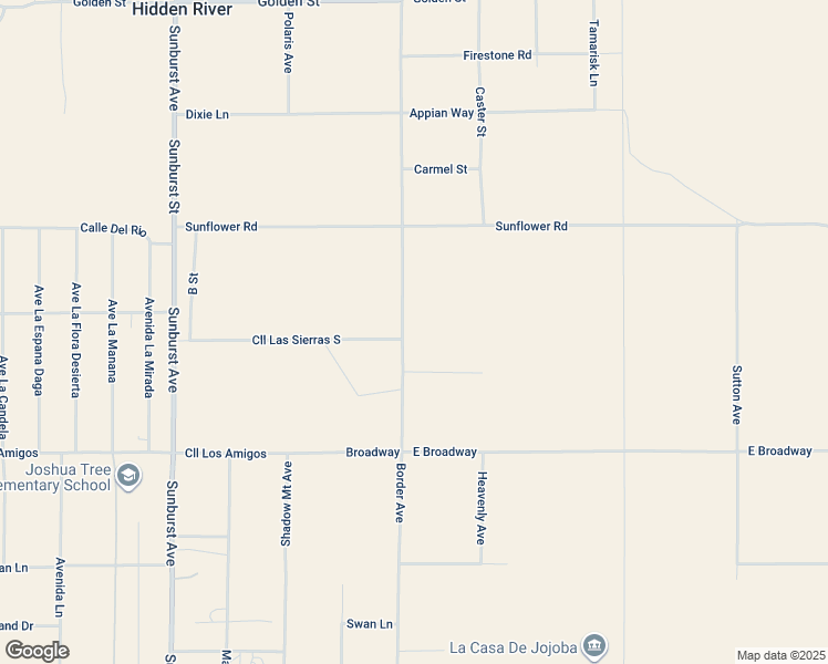 map of restaurants, bars, coffee shops, grocery stores, and more near 4687 Border Avenue in Joshua Tree