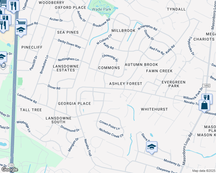 map of restaurants, bars, coffee shops, grocery stores, and more near 508 Richmond Circle in Wilmington