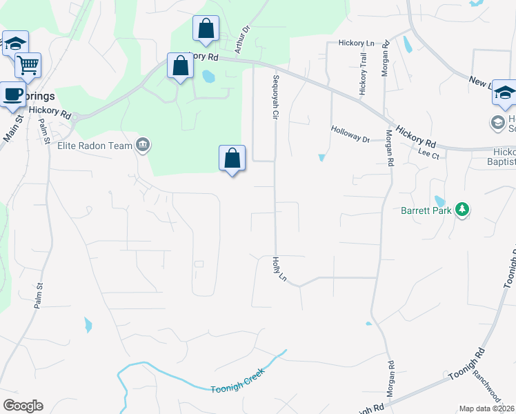map of restaurants, bars, coffee shops, grocery stores, and more near 1330 Indian Trail in Canton