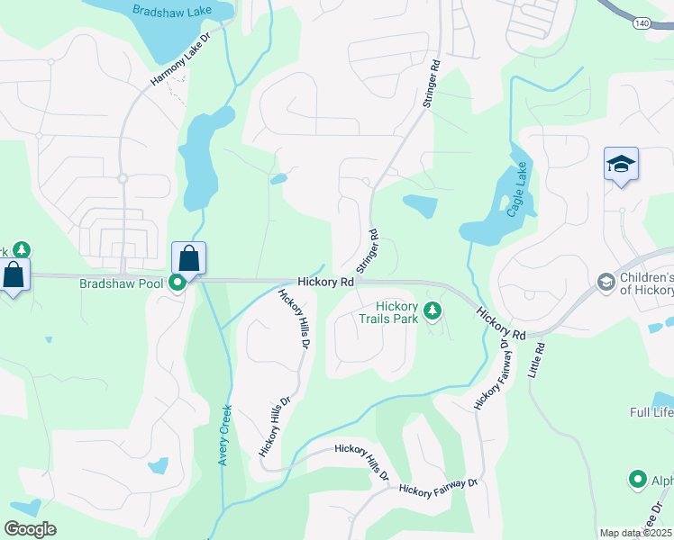 map of restaurants, bars, coffee shops, grocery stores, and more near 308 Orchard Trail in Canton