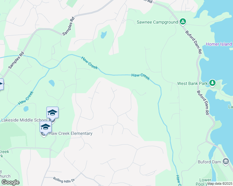 map of restaurants, bars, coffee shops, grocery stores, and more near 5050 Princeton Trce in Cumming