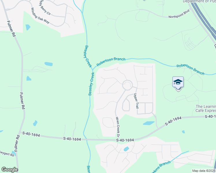 map of restaurants, bars, coffee shops, grocery stores, and more near 514 House Wren Lane in Blythewood