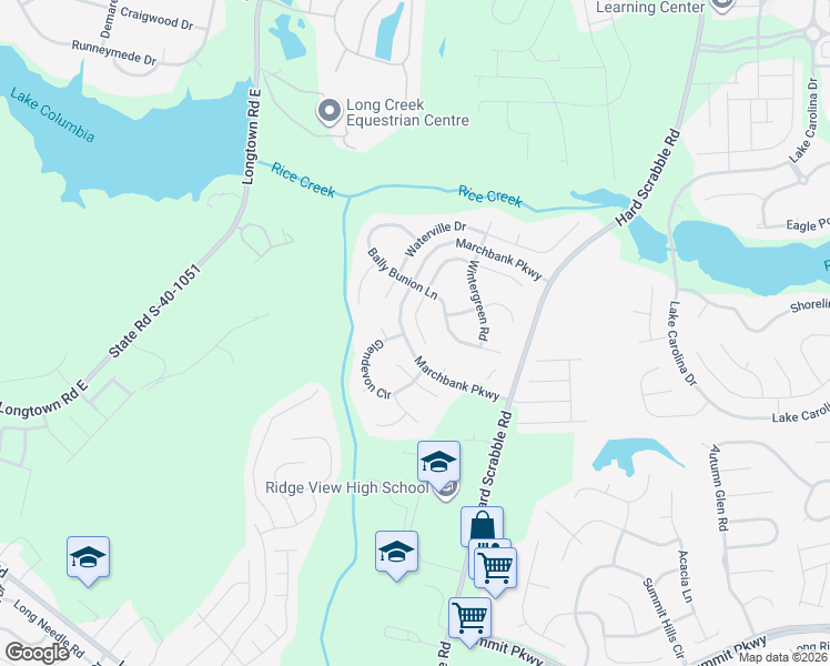map of restaurants, bars, coffee shops, grocery stores, and more near 109 Algrave Way in Columbia