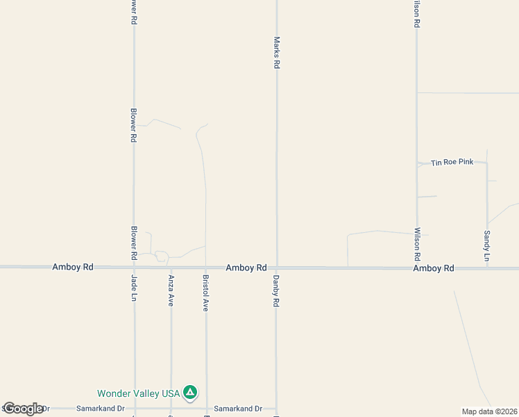 map of restaurants, bars, coffee shops, grocery stores, and more near 4636 Danby Road in Twentynine Palms