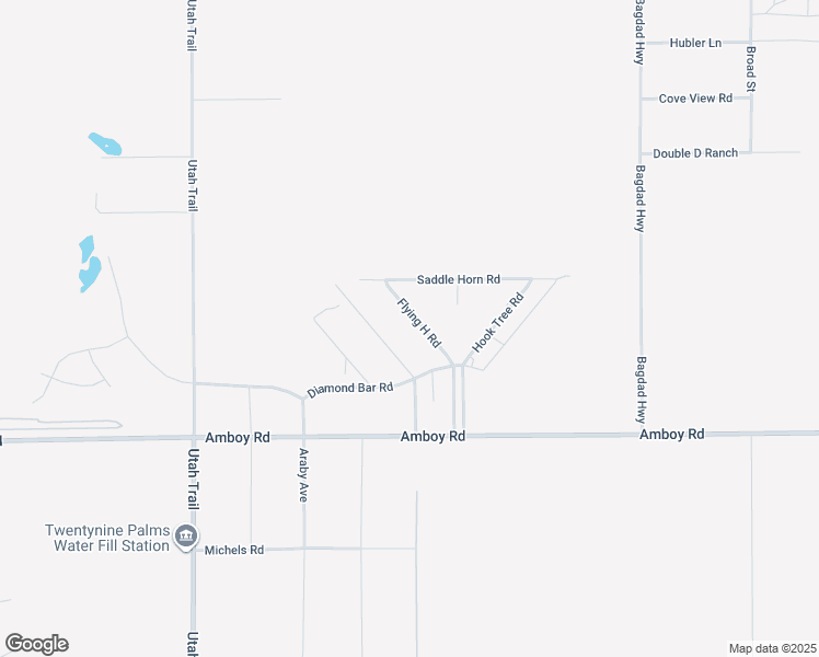 map of restaurants, bars, coffee shops, grocery stores, and more near 4718 Flying H Road in Twentynine Palms