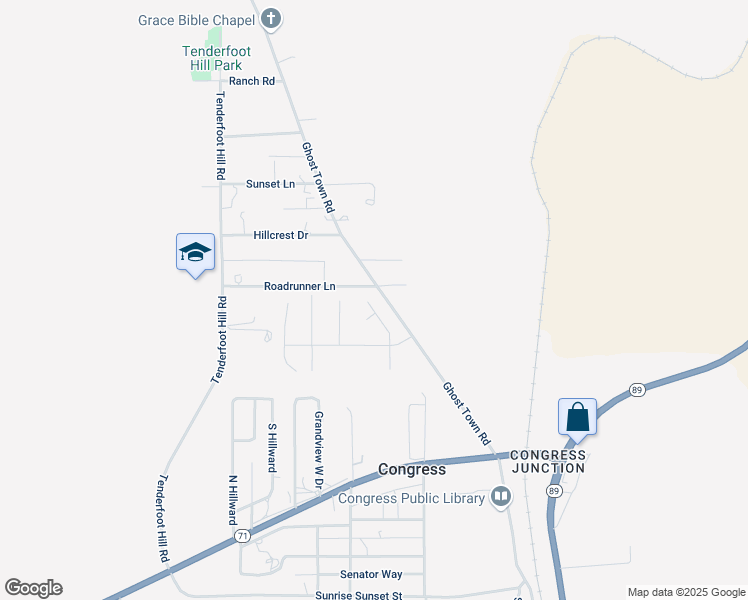 map of restaurants, bars, coffee shops, grocery stores, and more near 26325 Kristina Drive in Congress