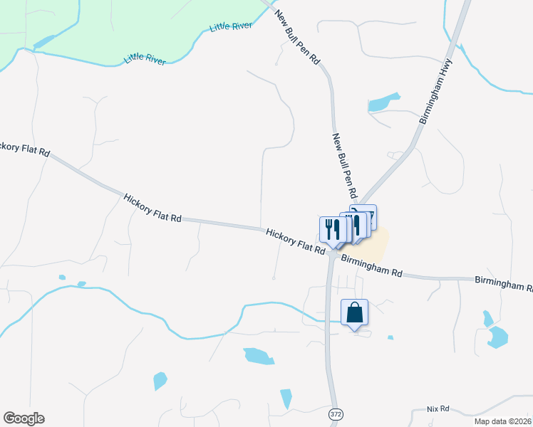 map of restaurants, bars, coffee shops, grocery stores, and more near 16056 Old Bullpen Road in Milton