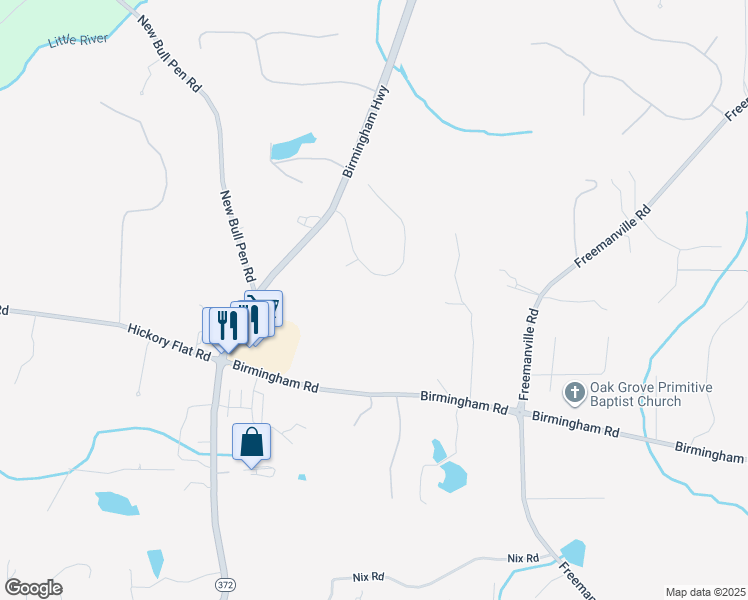 map of restaurants, bars, coffee shops, grocery stores, and more near 1099 Bream Drive in Alpharetta