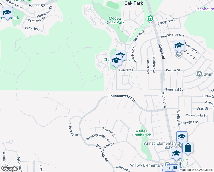 map of restaurants, bars, coffee shops, grocery stores, and more near 19 Sparrowhawk Lane in Oak Park