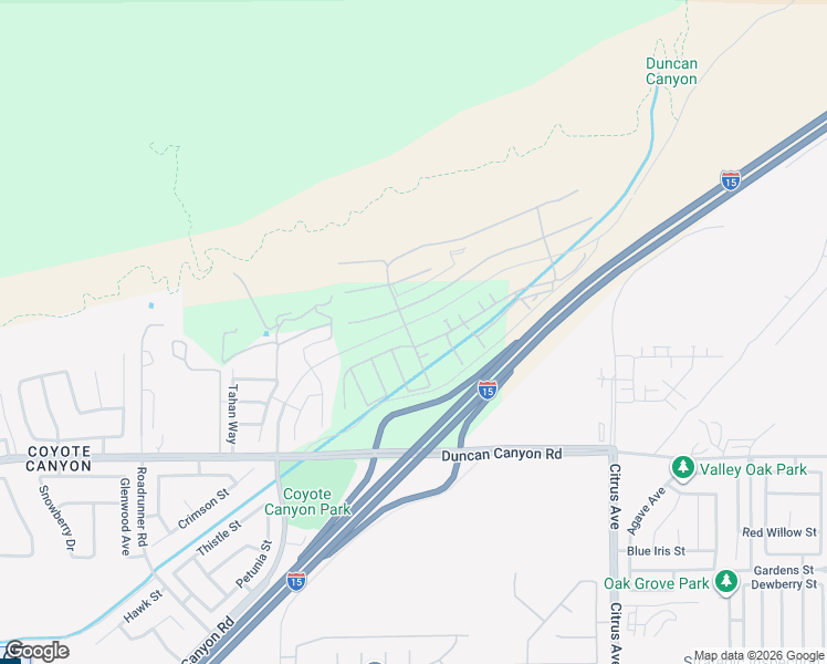 map of restaurants, bars, coffee shops, grocery stores, and more near 15742 Caterpillar Drive in Fontana