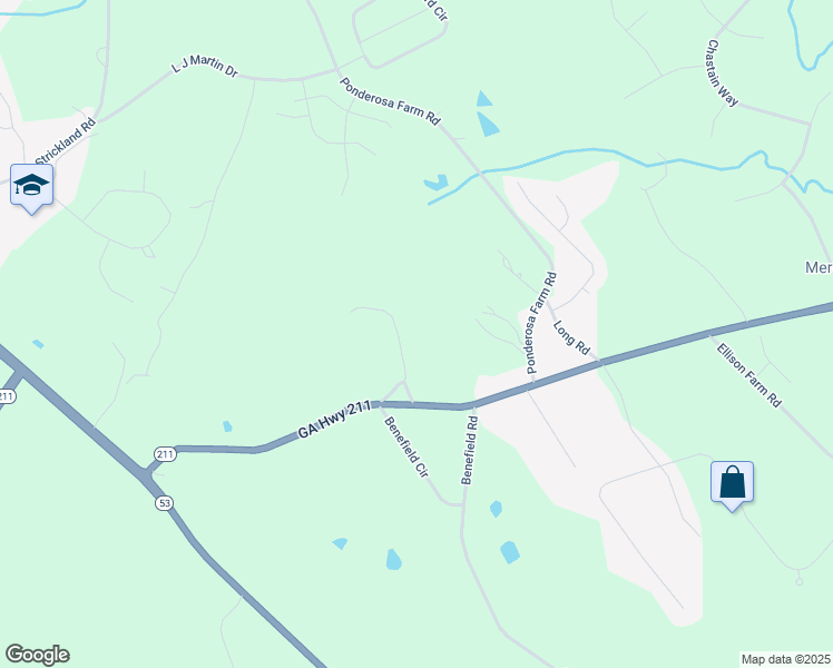 map of restaurants, bars, coffee shops, grocery stores, and more near 4334 Todd Road in Braselton