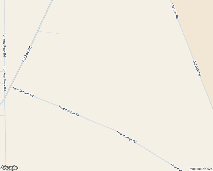 map of restaurants, bars, coffee shops, grocery stores, and more near New Ironage Road in Twentynine Palms