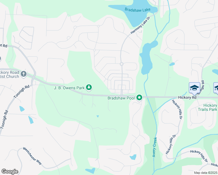 map of restaurants, bars, coffee shops, grocery stores, and more near 300 South Village Square in Holly Springs