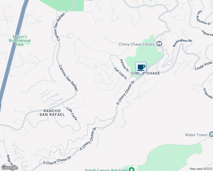 map of restaurants, bars, coffee shops, grocery stores, and more near 2982 Edgewick Road in Glendale
