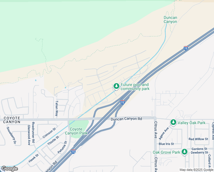 map of restaurants, bars, coffee shops, grocery stores, and more near 15766 Caterpillar Drive in Fontana