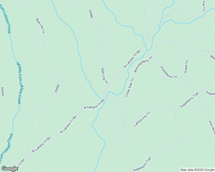 map of restaurants, bars, coffee shops, grocery stores, and more near Lukfata Trail in Broken Bow
