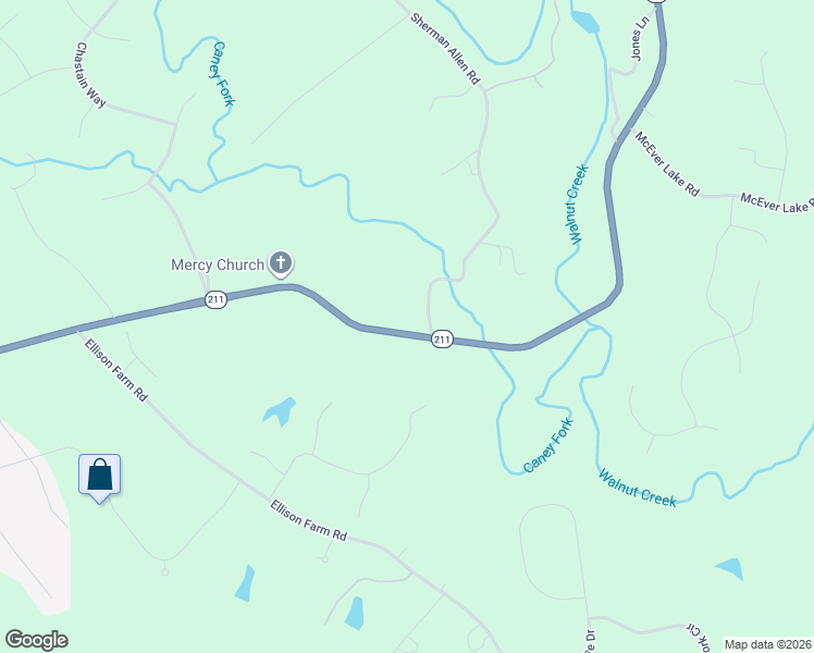 map of restaurants, bars, coffee shops, grocery stores, and more near 3716 Tanners Mill Road in Gainesville