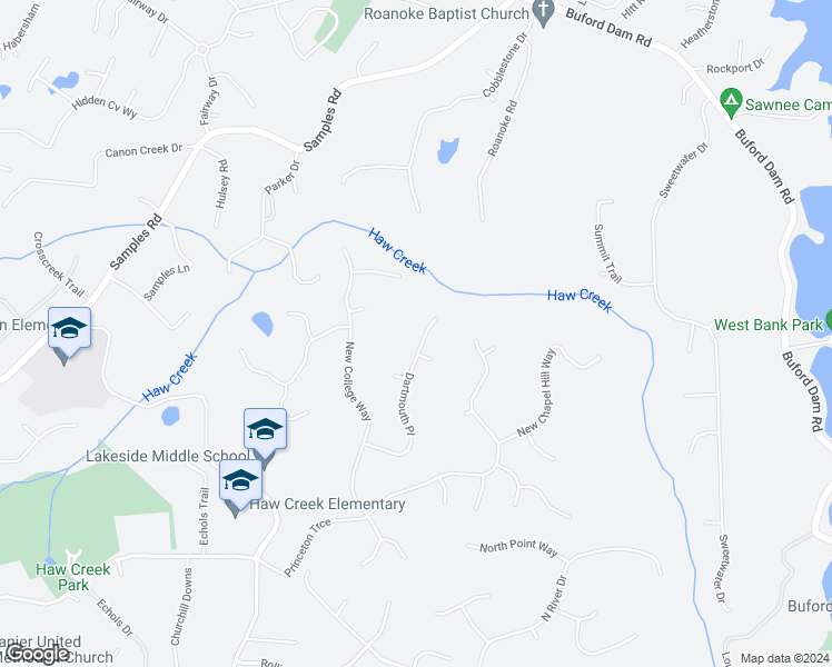 map of restaurants, bars, coffee shops, grocery stores, and more near 3115 Dartmouth Place in Cumming
