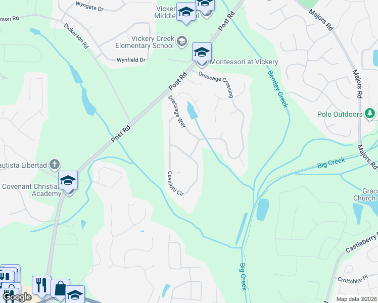 map of restaurants, bars, coffee shops, grocery stores, and more near 7085 Cavaletti Circle in Cumming