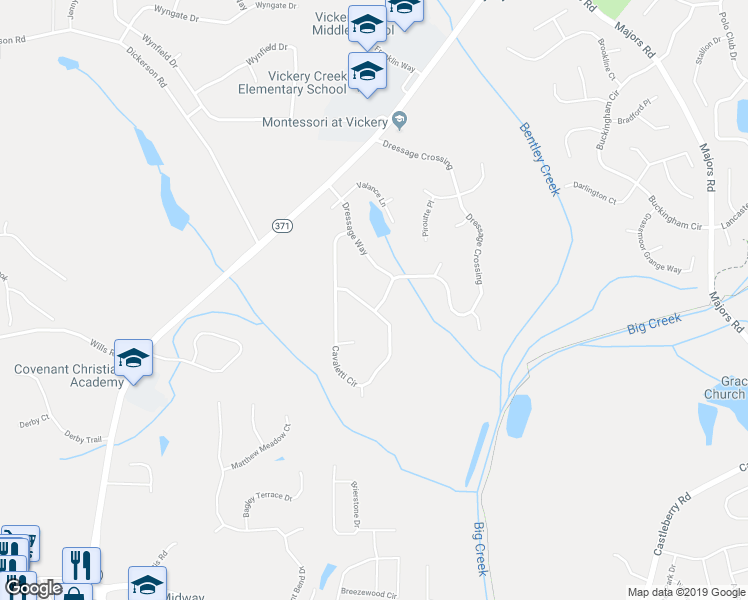 map of restaurants, bars, coffee shops, grocery stores, and more near 7085 Cavaletti Circle in Cumming
