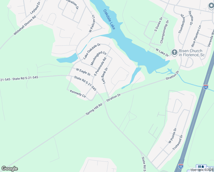 map of restaurants, bars, coffee shops, grocery stores, and more near 1004 Left Bank Drive in Florence