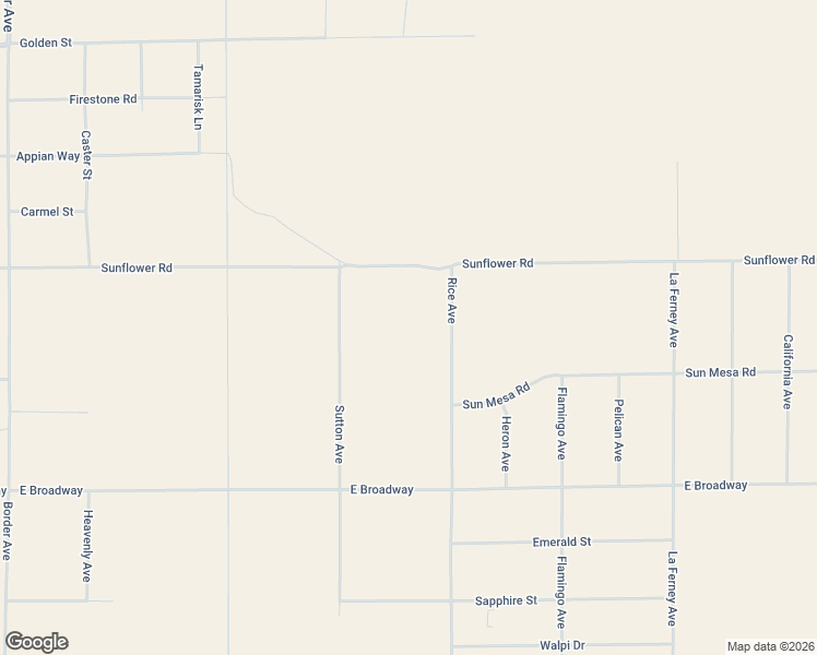 map of restaurants, bars, coffee shops, grocery stores, and more near 63190 Sunflower Road in Joshua Tree
